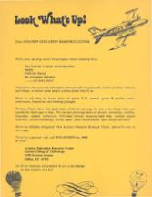 Yellow flier advertising the services of the FAA Aviation Education Resource Center.
