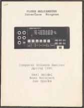 Instruction manual for the FLUKE Multimeter Interface Program.